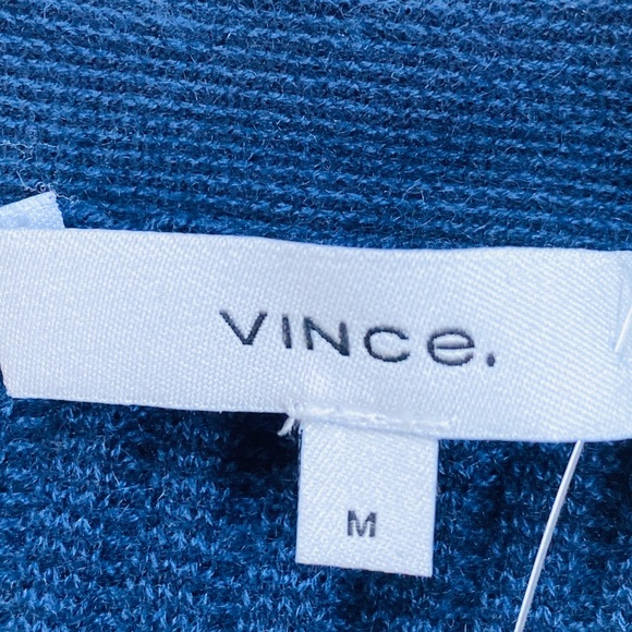 Vince Mixed Rib Stitch Coastal Cashmere Sweater M - Picture 9 of 14